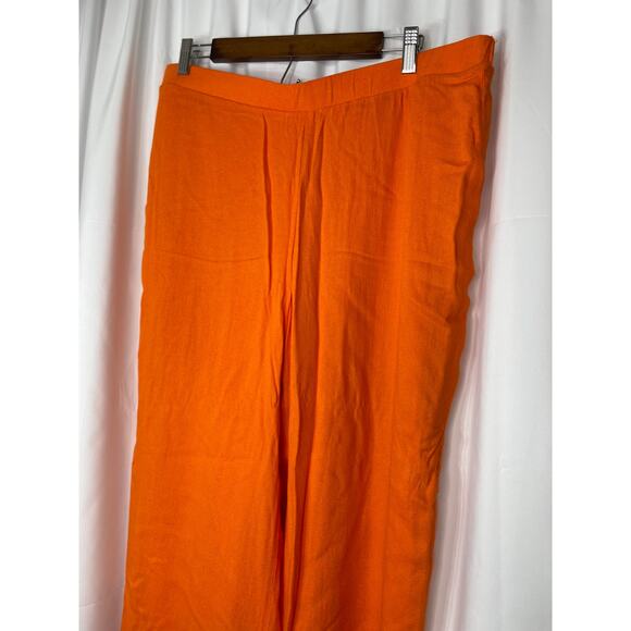 Monroe & Main slacks pants trousers women's extra large XL bright orange soft - Picture 3 of 15